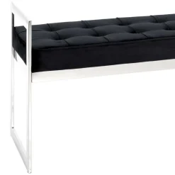 Wohnen Sitzbank<Elegante Sitzbank in Schwarz Samt - Moda