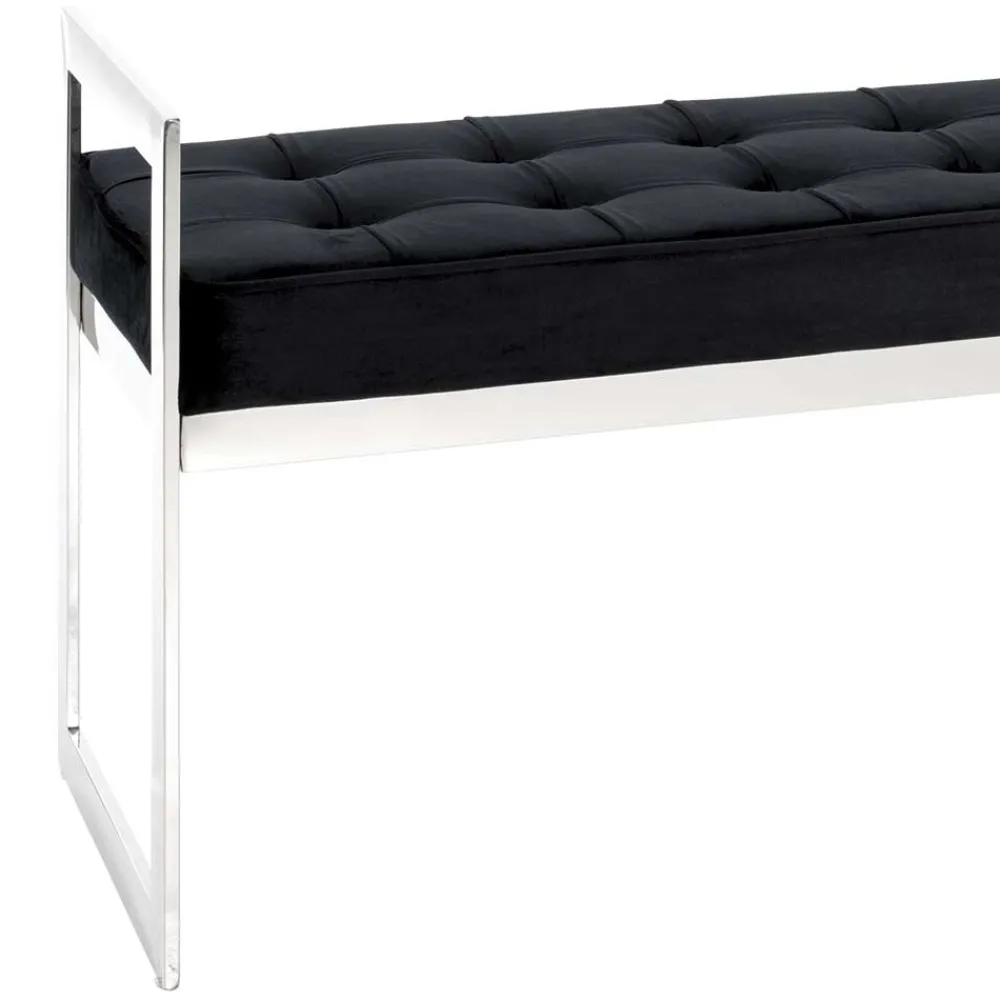 Wohnen Sitzbank<Elegante Sitzbank in Schwarz Samt - Moda