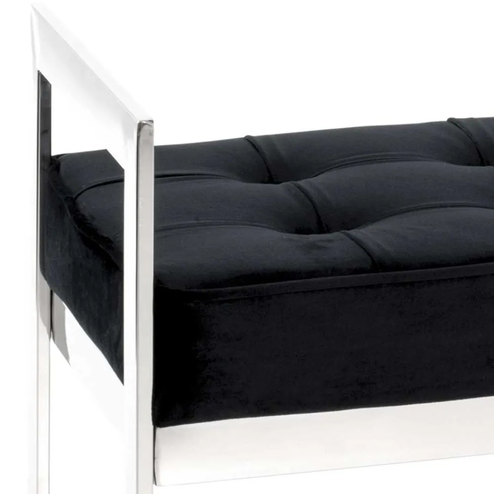 Wohnen Sitzbank<Elegante Sitzbank in Schwarz Samt - Moda
