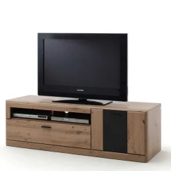 Wohnen Tv & Hifi-Möbel|Lowboards<Elegante TV Bank in Eiche & Grau - Larinca