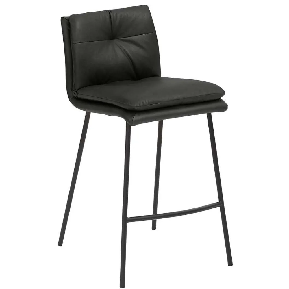 Wohnen Hocker<Eleganter Barstuhl in Anthrazit - Isael