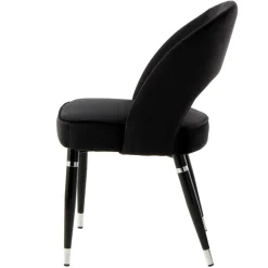 Wohnen Stühle<Eleganter Designstuhl in Schwarz Samt - Siiri (2er Set)