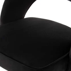 Wohnen Stühle<Eleganter Designstuhl in Schwarz Samt - Siiri (2er Set)
