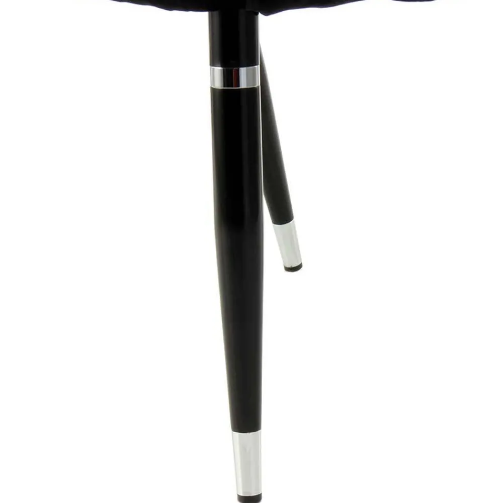 Wohnen Stühle<Eleganter Designstuhl in Schwarz Samt - Siiri (2er Set)
