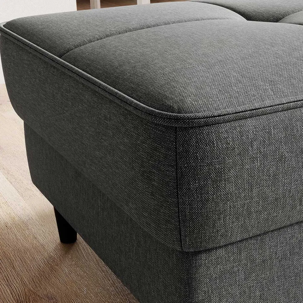 Wohnen Hocker<Eleganter Polsterhocker in Grau - Negro