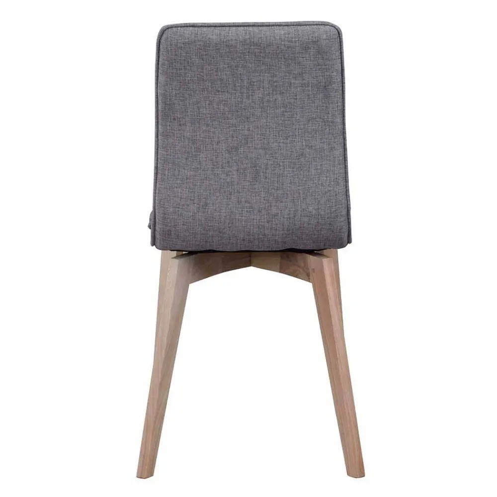 Wohnen Stühle<Eleganter Polsterstuhl in Grau - Mali (2er Set)