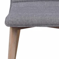 Wohnen Stühle<Eleganter Polsterstuhl in Grau - Mali (2er Set)
