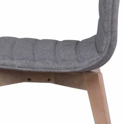 Wohnen Stühle<Eleganter Polsterstuhl in Grau - Mali (2er Set)