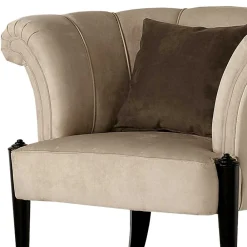 Wohnen Sessel<Eleganter Sessel in Beige Stoffbezug - Gatron