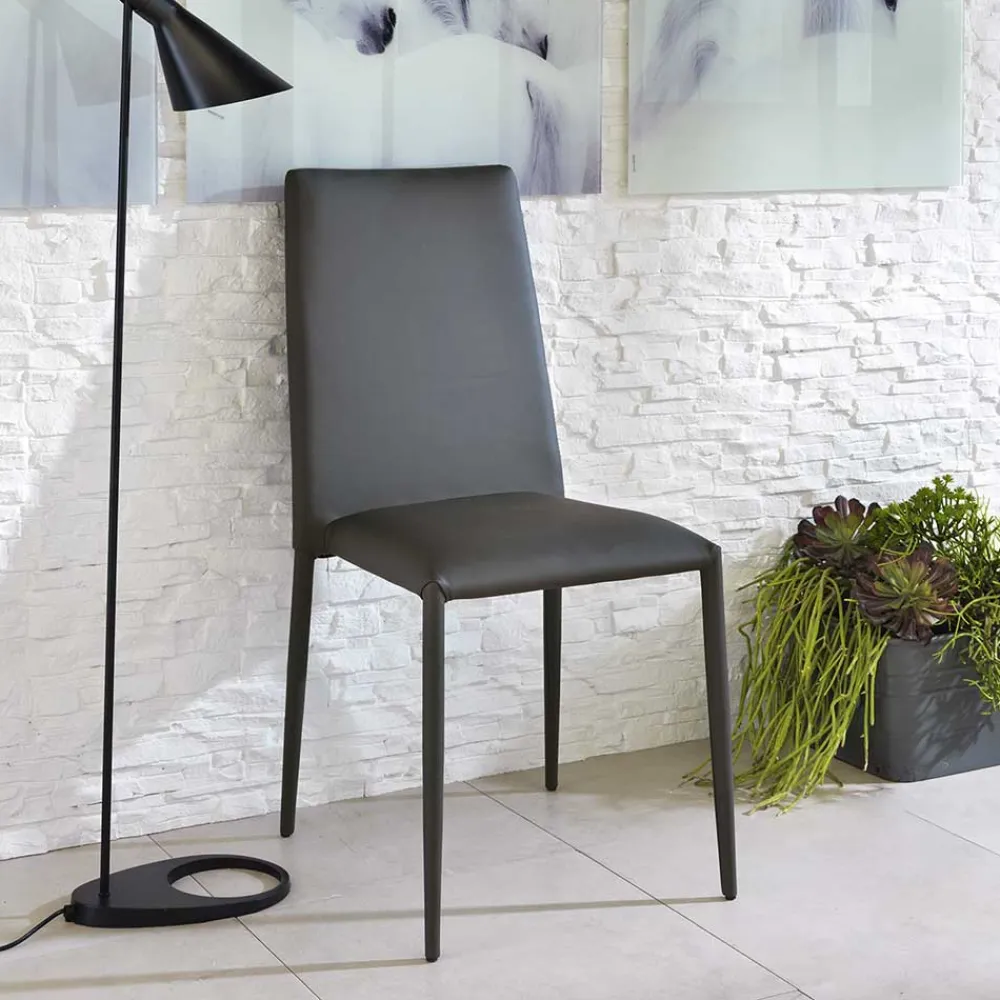 Wohnen Stühle<Eleganter Stuhl Giant aus Kunstleder (4er Set)