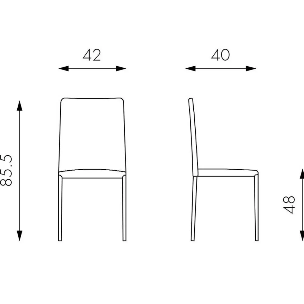 Wohnen Stühle<Eleganter Stuhl Giant aus Kunstleder (4er Set)