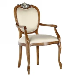 Wohnen Stühle<Eleganter Tischsessel in Beige Stoff - Dominica
