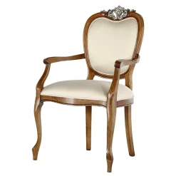 Wohnen Stühle<Eleganter Tischsessel in Beige Stoff - Dominica