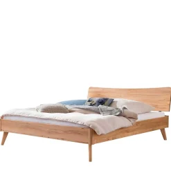 Wohnen Betten<Elegantes Holzbett aus geölter Wildeiche - Mathan