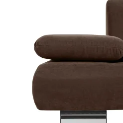 Wohnen Sofas<2er Sofa in Braun Veloursbezug - Delnoto