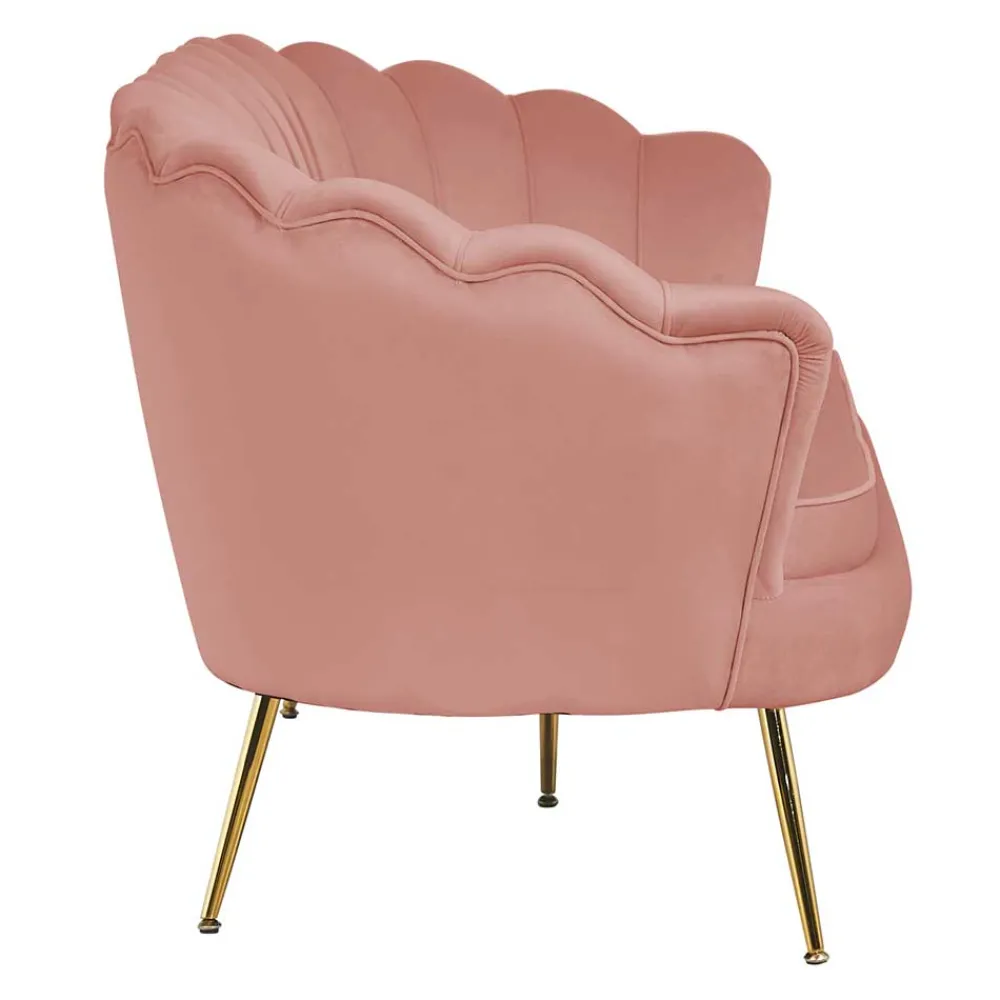 Wohnen Sofas<3er Wohnzimmersofa im Retrostil Muschel - Ciabeta