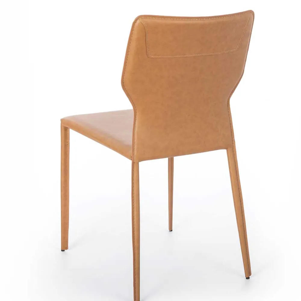 Wohnen Stühle<Essstuhl in Cognac Braun - Anthony (2er Set)