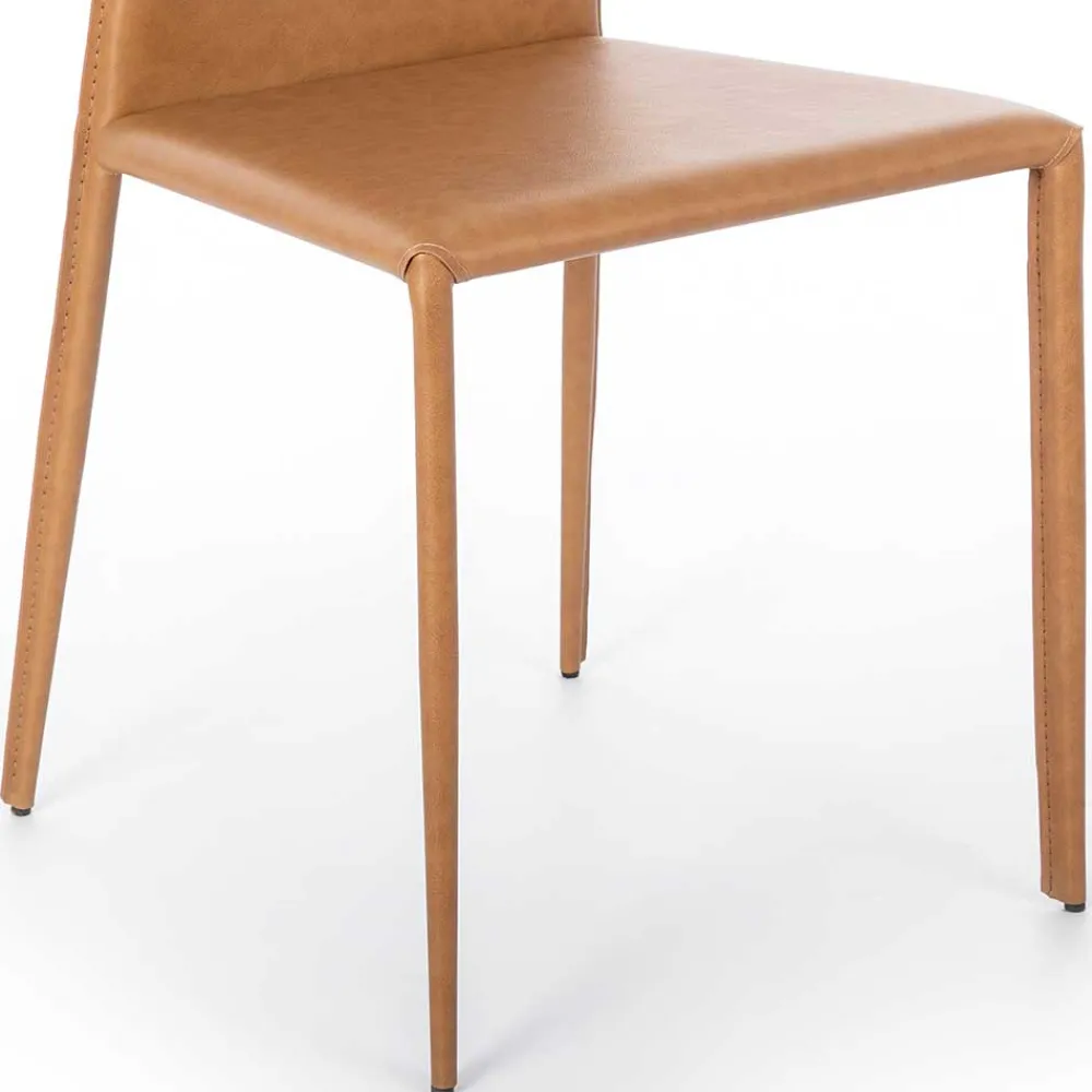 Wohnen Stühle<Essstuhl in Cognac Braun - Anthony (2er Set)