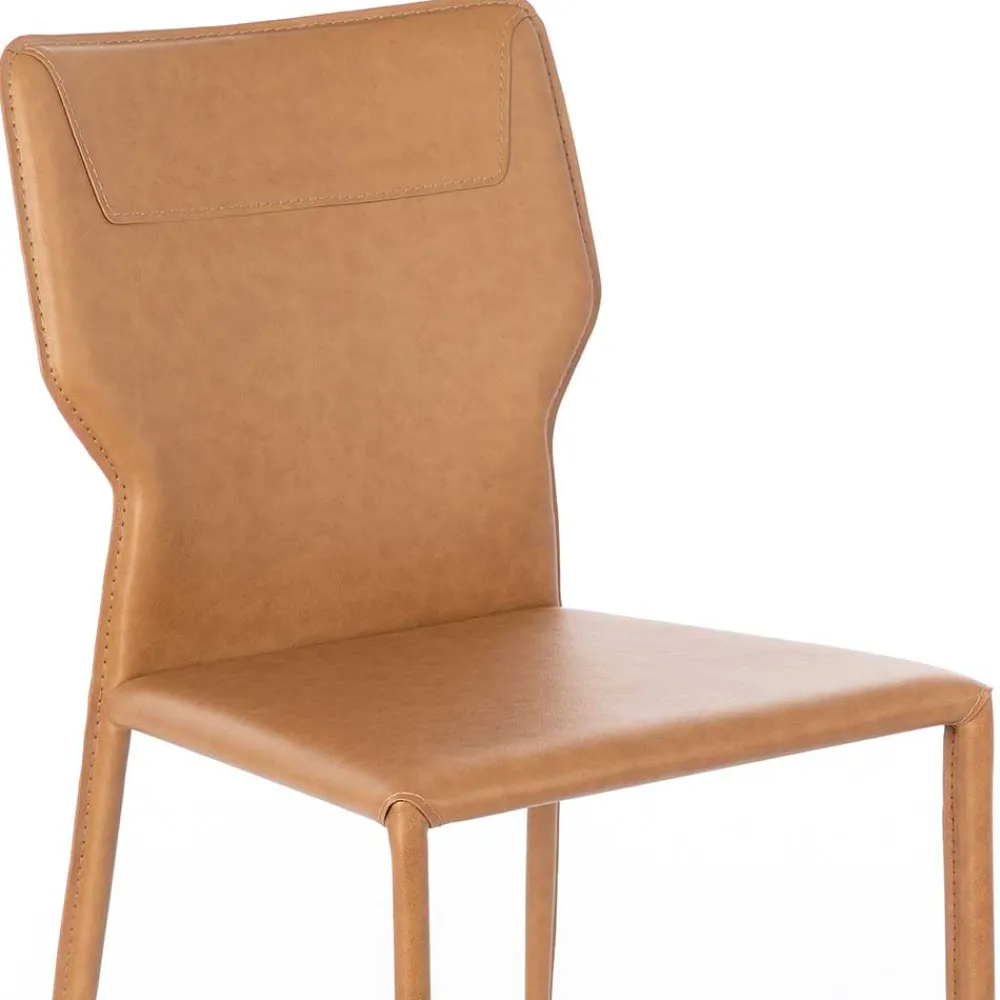 Wohnen Stühle<Essstuhl in Cognac Braun - Anthony (2er Set)