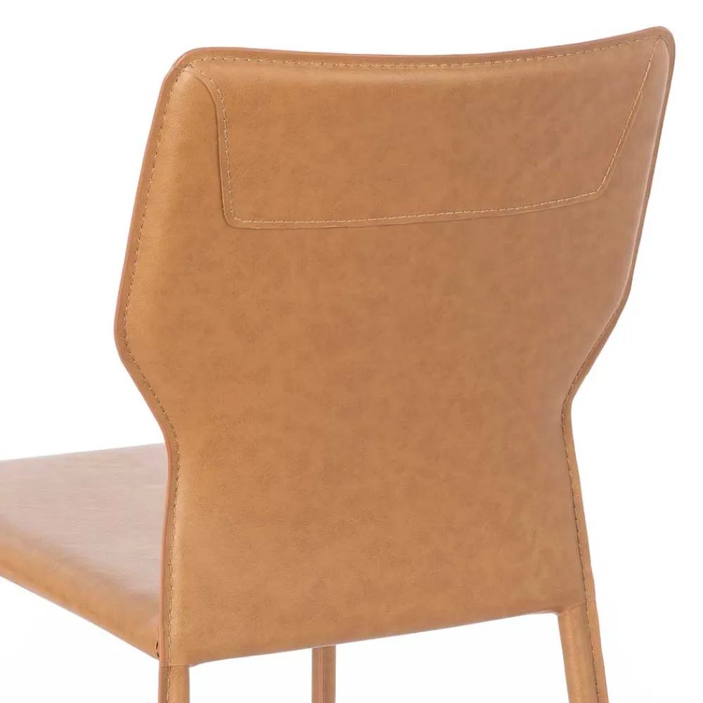 Wohnen Stühle<Essstuhl in Cognac Braun - Anthony (2er Set)