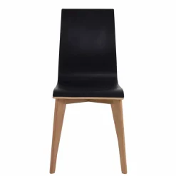 Wohnen Stühle<Essstuhl in Schwarz & Natur - Vulias (2er Set)