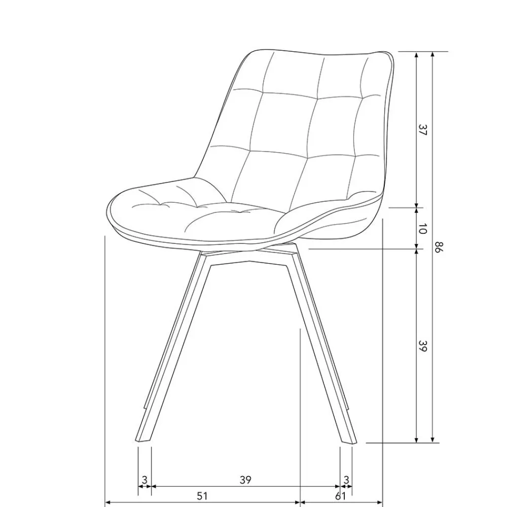 Wohnen Stühle<Esstisch Drehstuhl aus Boucle Stoff - Seymour (2er Set)
