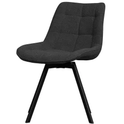 Wohnen Stühle<Esstisch Drehstuhl aus Boucle Stoff - Seymour (2er Set)