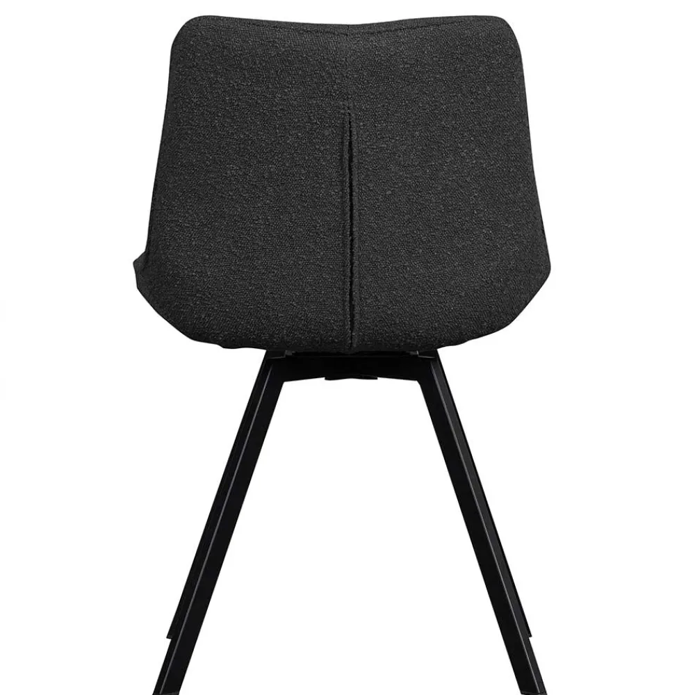 Wohnen Stühle<Esstisch Drehstuhl aus Boucle Stoff - Seymour (2er Set)