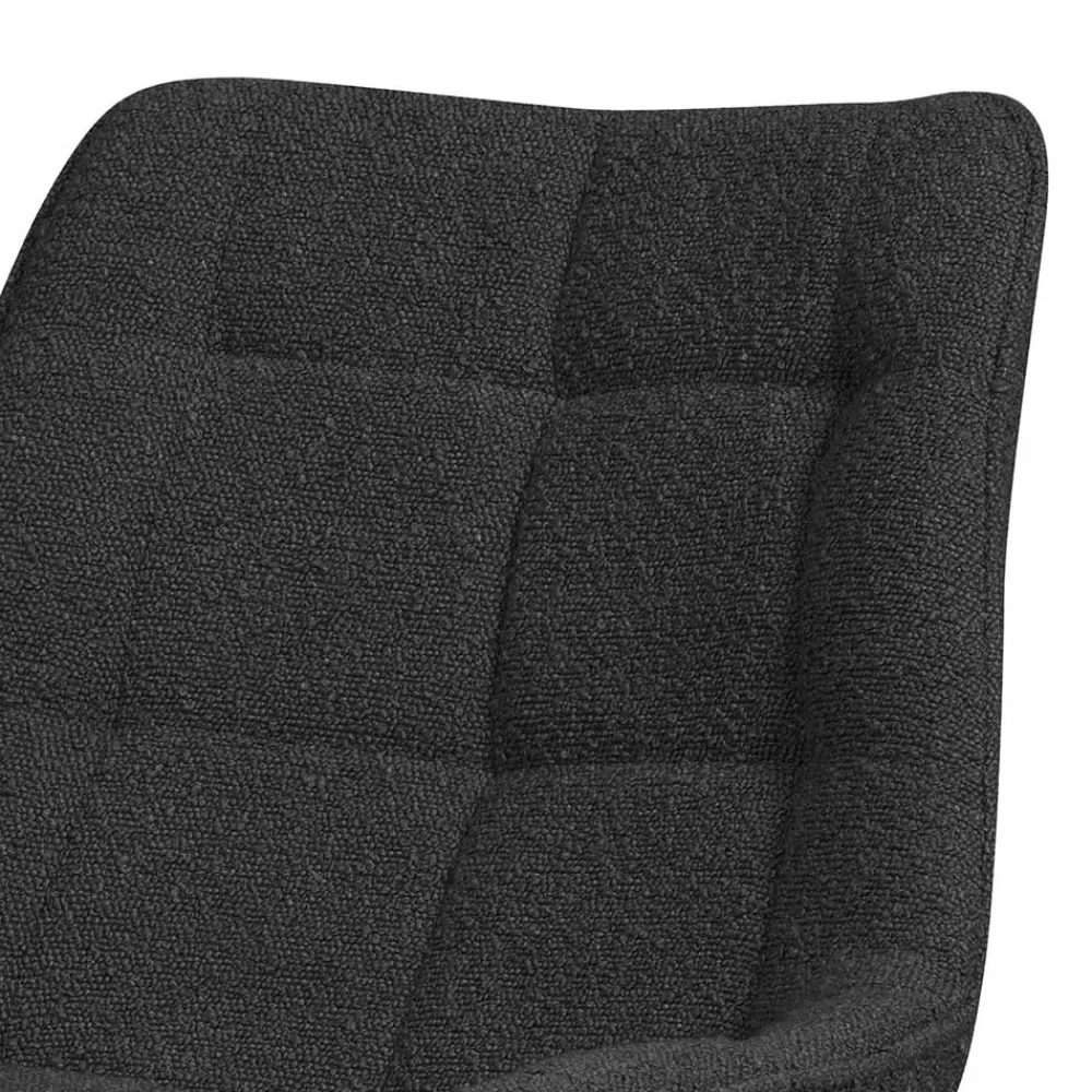 Wohnen Stühle<Esstisch Drehstuhl aus Boucle Stoff - Seymour (2er Set)