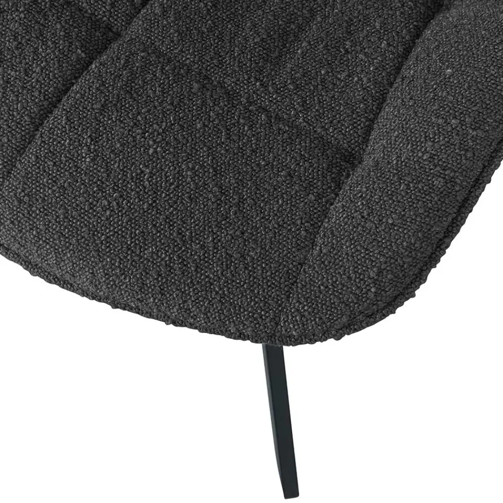 Wohnen Stühle<Esstisch Drehstuhl aus Boucle Stoff - Seymour (2er Set)