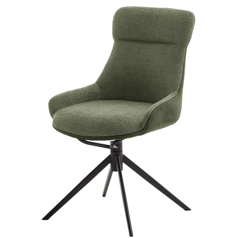 Wohnen Stühle<Esstisch Drehstuhl in Oliv Grün - Parados (2er Set)
