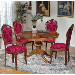 Wohnen Sitzgruppe<Esstisch Gruppe im Barock Stil - Vennezo (fünfteilig)