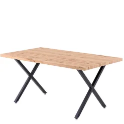 Wohnen Sitzgruppe|Tische<Esstisch mit X-Beinen plus 4 Stühle - Lamon (fünfteilig)