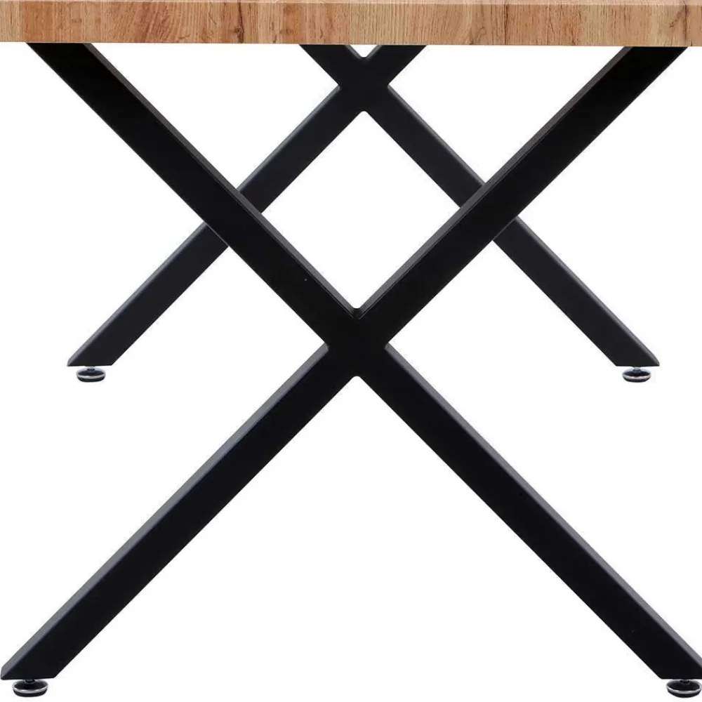 Wohnen Sitzgruppe|Tische<Esstisch mit X-Beinen plus 4 Stühle - Lamon (fünfteilig)