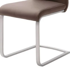 Wohnen Sessel<Esstisch Schwingstuhl in Braun Finca Kunstleder (4er Set)