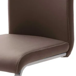Wohnen Sessel<Esstisch Schwingstuhl in Braun Finca Kunstleder (4er Set)