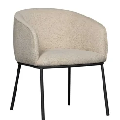 Wohnen Stühle<Esstisch Sessel in Beigegrau Boucle - Ayfina