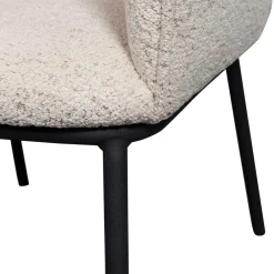 Wohnen Stühle<Esstisch Sessel in Beigegrau Boucle - Ayfina