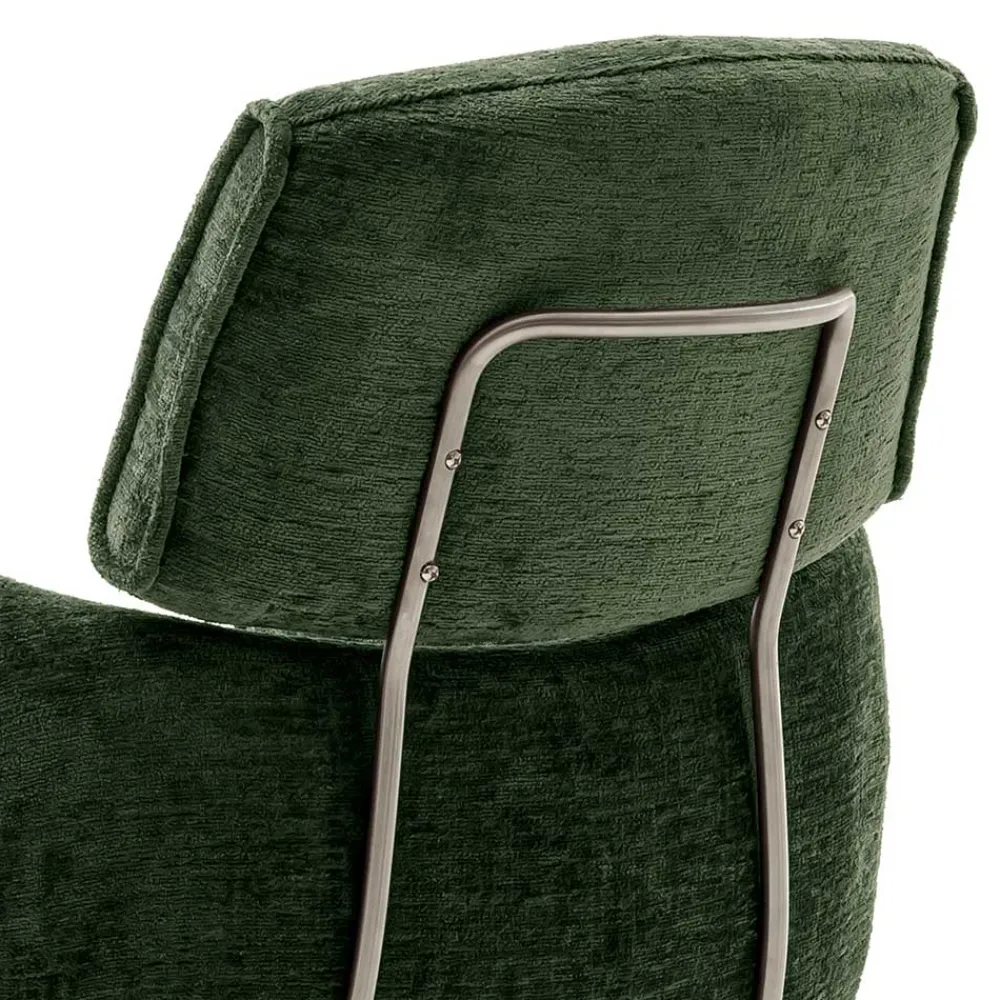 Wohnen Stühle<Esstisch Sessel in Oliv Grün Stoff - Occita (2er Set)