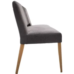 Wohnen Sitzbank<Esstisch Sofa Bank in Dunkelgrau Stoff Velours - Merka