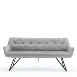Wohnen Sitzbank<Esstisch Sofa in Grau Velours - Reymonda