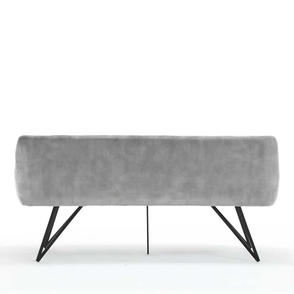 Wohnen Sitzbank<Esstisch Sofa in Grau Velours - Reymonda