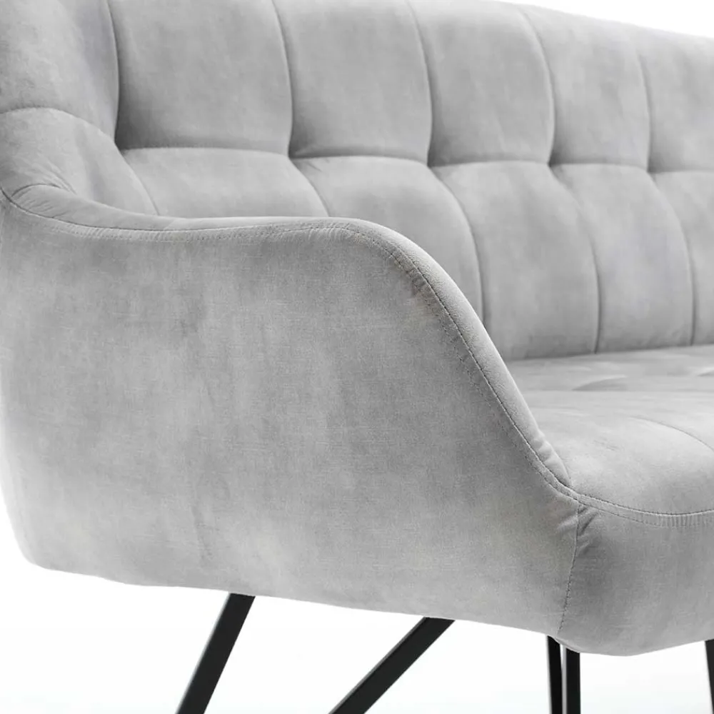 Wohnen Sitzbank<Esstisch Sofa in Grau Velours - Reymonda
