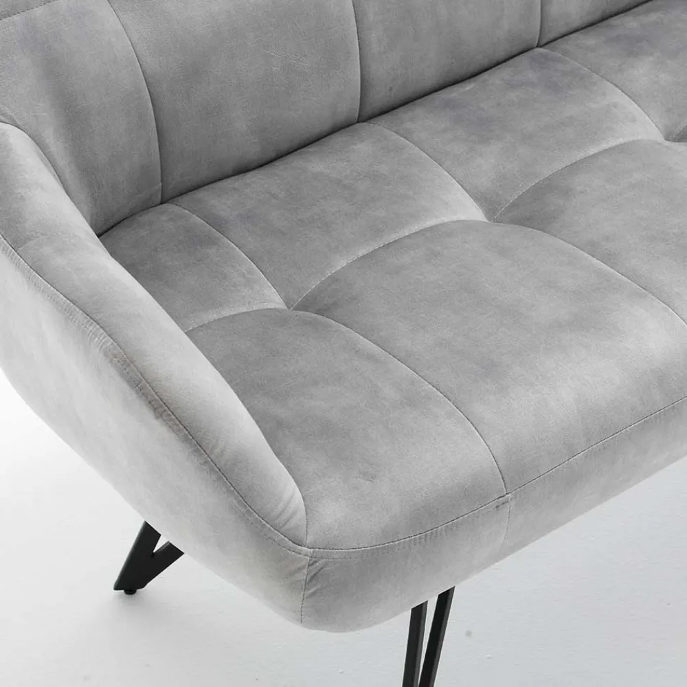 Wohnen Sitzbank<Esstisch Sofa in Grau Velours - Reymonda