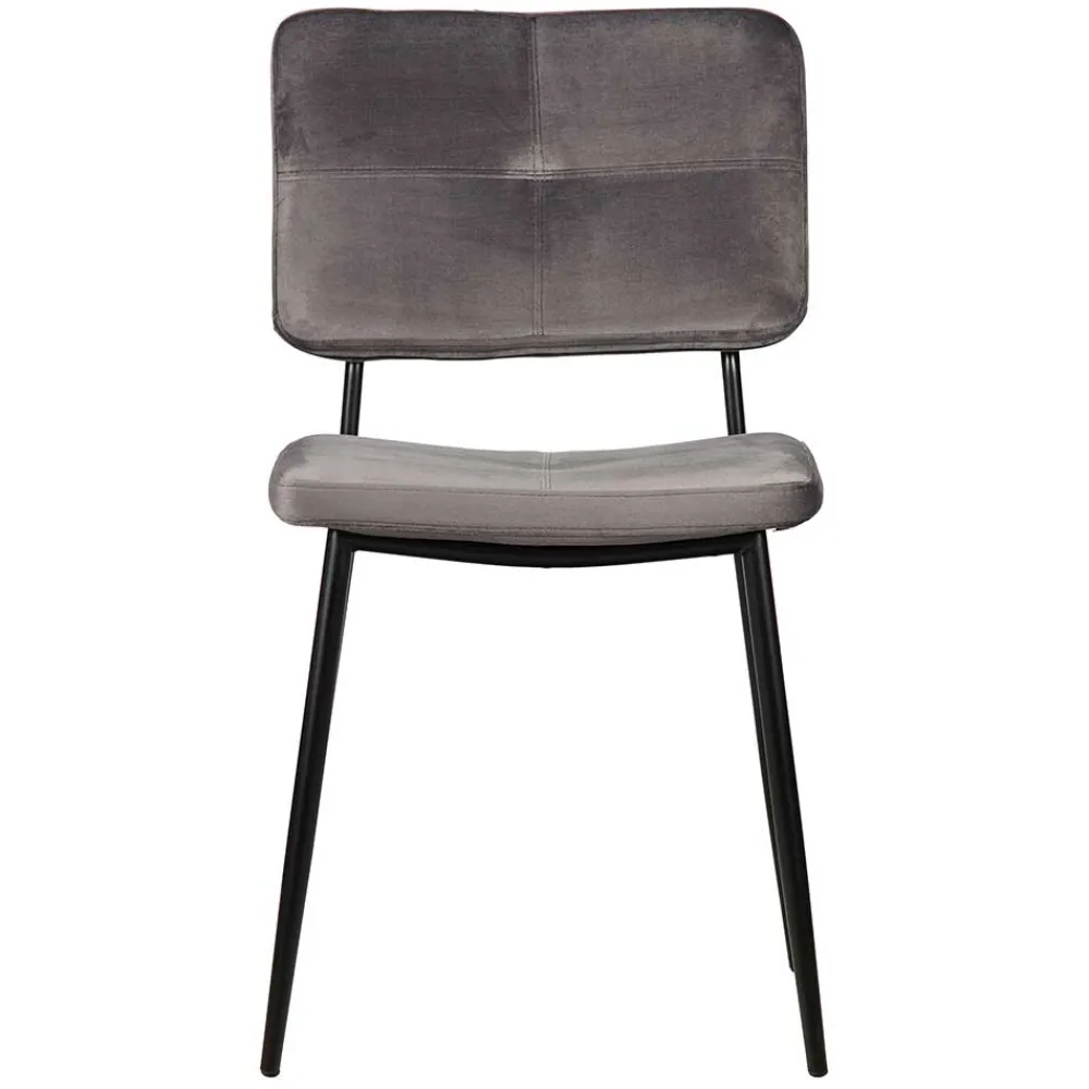Wohnen Stühle<Esstisch Stühle in Samt Anthrazit - Mellevos (2er Set)