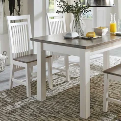 Wohnen Sitzgruppe<Esstischgruppe Ovidos im Landhausstil (fünfteilig)