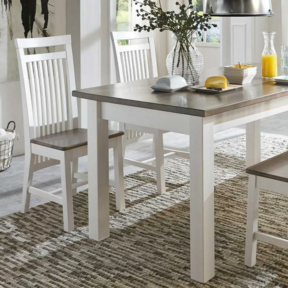 Wohnen Sitzgruppe<Esstischgruppe Ovidos im Landhausstil (fünfteilig)