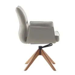 Wohnen Stühle<Esstisch-Sessel aus Leder und Eichenholz - Azona (2er Set)