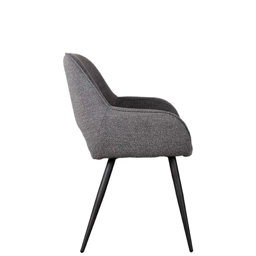 Wohnen Stühle<Esstisch-Sessel in Grau Boucle - Regison (2er Set)