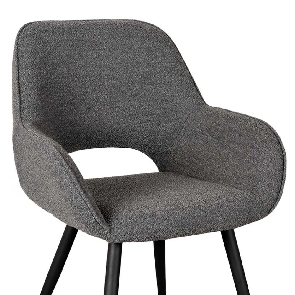 Wohnen Stühle<Esstisch-Sessel in Grau Boucle - Regison (2er Set)